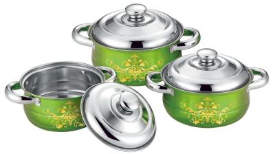 China El Cookware de la cocina de la categoría alimenticia fija colorido con la superficie externa pulida espejo en venta