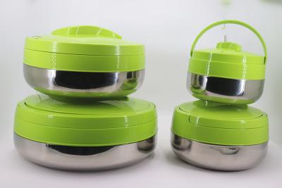 China Green Cover Stainless Steel Lunch Box For Office 2L - 10L Capacity Bento Style for sale