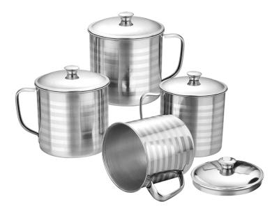 China 250ml Stainless Steel Mug Silver Color For Outdoor Camping 12oz 14oz 16oz for sale