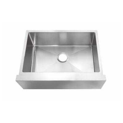 China Single Bowl Stainless Steel Corner Sink , Satin Finished Apron Front Farmhouse Sink for sale