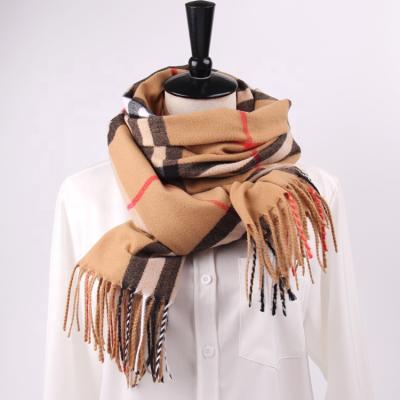 China Hot Selling Classic American European Winter Plaid Couples Style Warm Cashmere Scarves Women Fashion Casual Shawl Scarf for sale