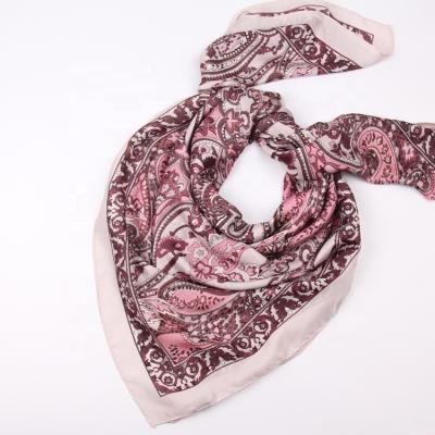 China Wholesale 110x110 square fashion scarf silk cashew printed waist bandeau scarfs for ladies for sale