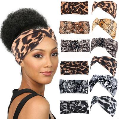 China European American style twisted main wrap cotton sports headband knotted elastic headbands wholesale European and American style for sale