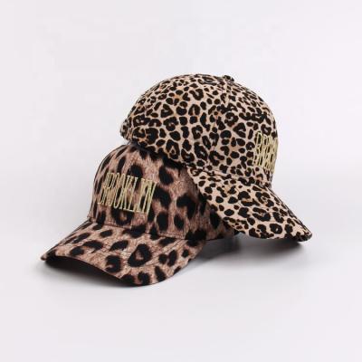 China Leopard Print Design Fashion Running Sports JOINT Hot Selling Unisex Embroidered Baseball Hats for sale