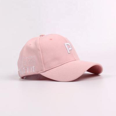 China 2021 Hot Selling Stylish Pink Embroidered Metal Buckle High Quality Women Baseball Caps COMMON Hats for sale