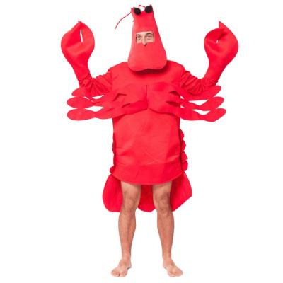 China Cosplay Cartoon Costume Adult Halloween Lobster Suit Carnival Party Cosplay Crab Lobster Costume Red Jabot Fish Uniform Outfit for sale