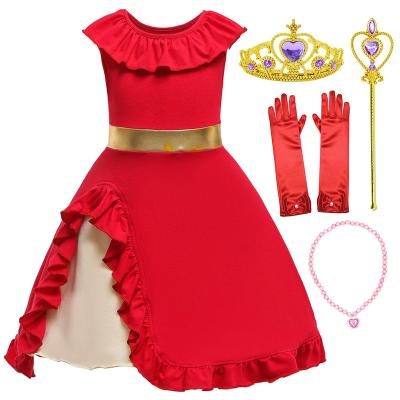 China Custom Made Fairy Princess Dress Performance Clothes Breathable Belle Fancy Red Party Dress Hot Sale TV and Movie Cosplay Costumes for sale