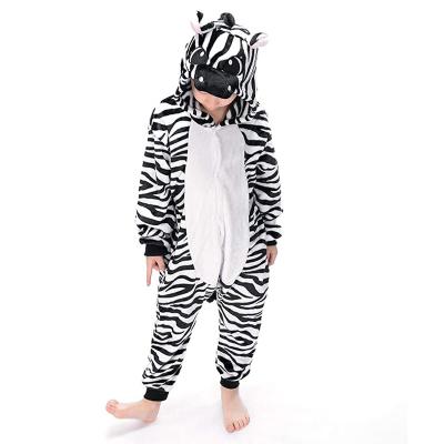 China 2021 New Breathable Wholesale Animal Style Kids Cosplay Cute Zebra Overalls Costume For Kids Christmas Stylish Fancy Sleepwear for sale