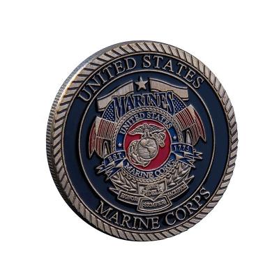 China United States Wholesale Antique Bronze Plated Dog US Marine Corps War Commemorative Coin US Navy Coin for sale