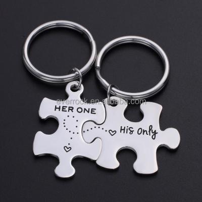 China Promotion/souvenir/collection couples metal key chain wholesale custom logo steel love key chain for couples for sale