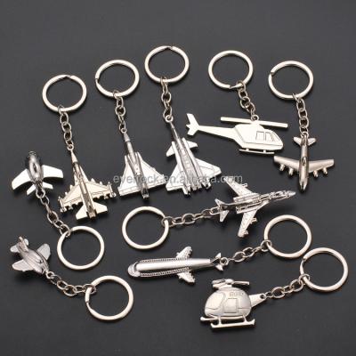 China Cheap Airplane Styles Multi Flat 3d Aircraft Key Rings China Metal Key Chain for sale