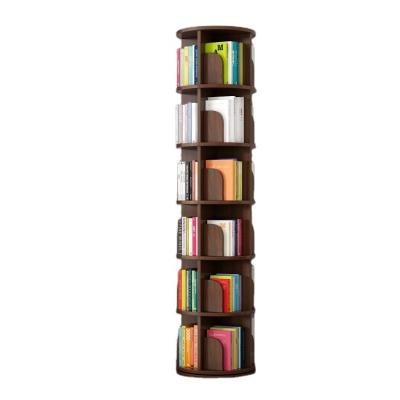 China Rotate 360 ​​Degree Selection Of Multi-height Rotating Modern Shaft Shaped Wooden Rotating Shelves Bookcases for sale