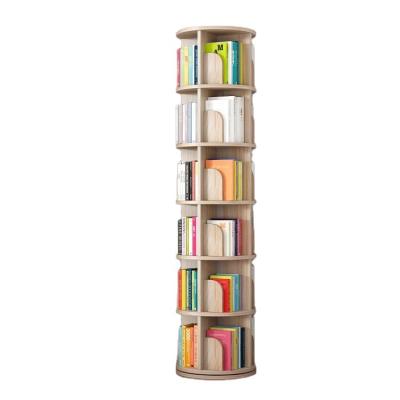 China Rotate 360 ​​Degrees Wooden Modern Villa Apartment Guarantee Quality Reading Bookstore Shelves for sale