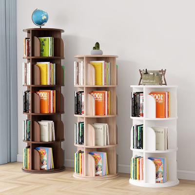 China Rotate 360 ​​Degree 360 ​​Children Bookshelf Bookshelf Rotating Modern Wooden Desk Shelf for sale