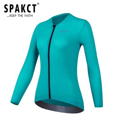 China SPAKCT Breathable Winter Women Cycling Long Sleeve Cycling Jersey Road Mountain Windproof Warm Mountain Bike Mtb Cycling Wear for sale