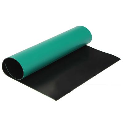 China Green ESD Antistatic Rubber Cleanroom Mat Table Mat Floor Mat For Cleanroom for sale