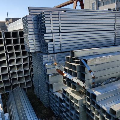 China Zink beschichtet Q215B Q235B Galvanisiertes Stahlrohr Quadrat Rechteck 2,5 Zoll 3 Zoll chemische Ausrüstung zu verkaufen