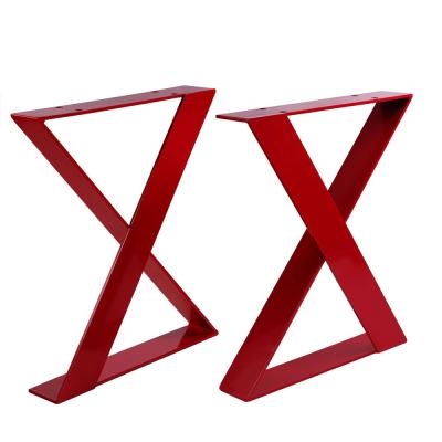 China Wholesales modern x shaped metal dining table steel leg in different size for sale