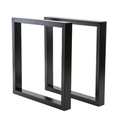 China 24 Inch Modern Black Metal Square Tray Side Tables for sale