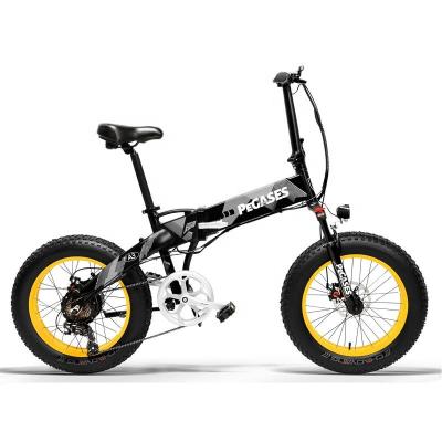 China 2021 High Fat Adult Folding Adult Bike 48v 1000w Long Fat Bike 13Ah Motor Aluminum Alloy ebike Cycling Electric Bike 20inch for sale