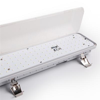 China WAREHOUSE/CARPARKING ip65 proof tri led batten light 2ft/4ft/5ft led emergency and motion sensor anti corrosive fixture for sale