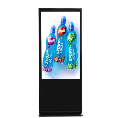 China 55 Inch Indoor LCD Floor Stand Advertising Player Advertising Kiosk Digital Signage Indoor Screen Digital Signage Display for sale