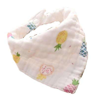 China Super Soft Absorbent Washable Muslin Cotton Breathable Gauze Baby Scarf Bibs for sale