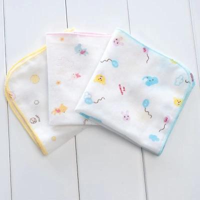 China BABY Baby Gauze Handkerchief Double-Layer Cotton Gauze Printing Saliva Towel Children's Newborn Feeding Towel for sale