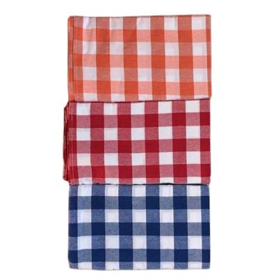 China Wholesale Woven Cheap Stock Dyed Checker Table Cloth Towel Tablecloth Sets for sale