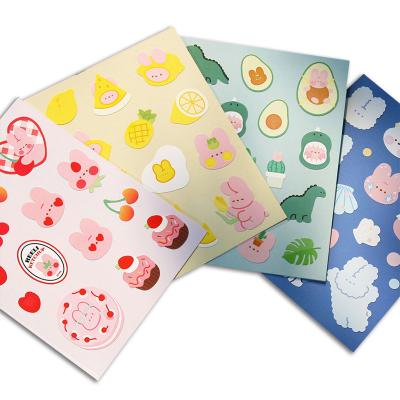 China Quality Vinyl Waterproof Custom Waterproof Sticker Sheet Colorful Kiss Cut Cartoon Adhesive Stickers for sale