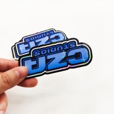 China Waterproof Personalized Cute Decoration Plan Car Printing Custom Vinyl Hologram Die Cut Sticker for sale