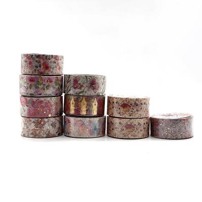 China Custom Waterproof Diy Washi Masking Tape Paper Printing, Foil Stamp Washi Tape Custom For Scrapbooking Decoration for sale