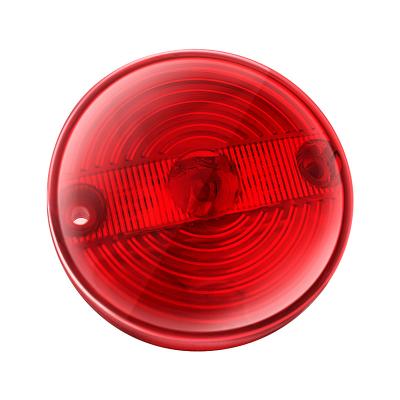 China Lorry Truck Motor Coach LED Clearance Lamp Bus Trailer Taillights 24V Round Rear Clearance Lamp For Trailer Tail Light 2.75 Inch for sale