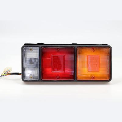 China PC+ABS+LED Combined Tail Lights For Truck Bus Trailer Indicator Stop Rear Tail Lamp Led Light 24V Truck Tail Lights Square for sale