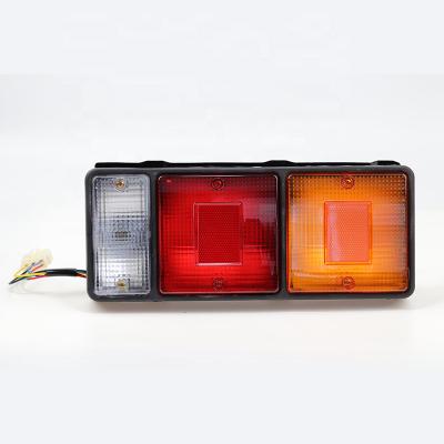 China PC+ABS+LED Truck LED Rear Bumper Tail Lights Combo Tail Lamp For Trailer Signal Light 24V Bus LED Rear Tail Light Square for sale