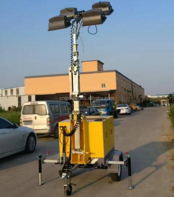 China Gasoline mobile generatorLED camping light tower for sale