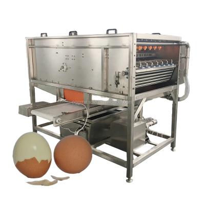 China Dairy Factory Yolk Slant Hard Boiled Eggs No Broken Shell Removing Machine , Boiled Egg Peeling Machine for sale