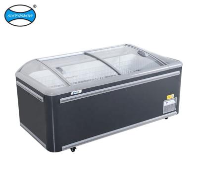 China Supermarket Horizontal Island Display Freezer for Frozen Food Sea Food for sale