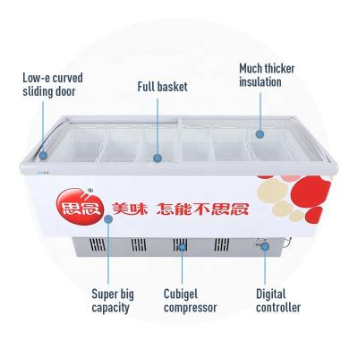 China Countertop display cooler custom made double door chest freezers for sale