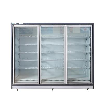 China 2340L capacity 4 glass doors beverage and dairy display upright cooler for supermarket for sale