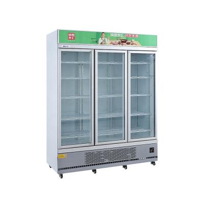 China 3 door store used refrigerator upright air cooler display commercial freezer for sale