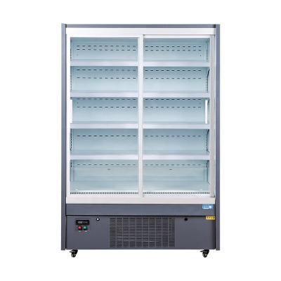 China Commercial Supermarket Frozen Food Used Upright Display Fridge Freezer With Glass Door for sale