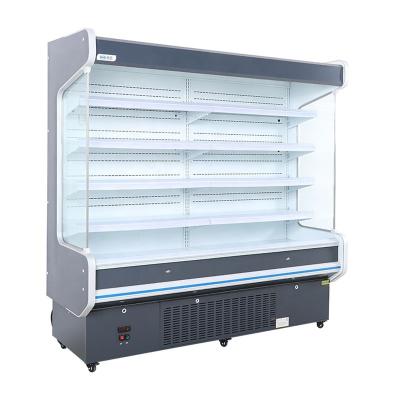 China Vertical vegetable display fridge open front refrigerator for sale