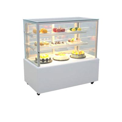 China Glass display LED light square bakery showcase chiller for sale