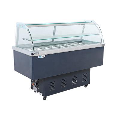 China mini salad glass door chiller refrigerator small size freezer for sale