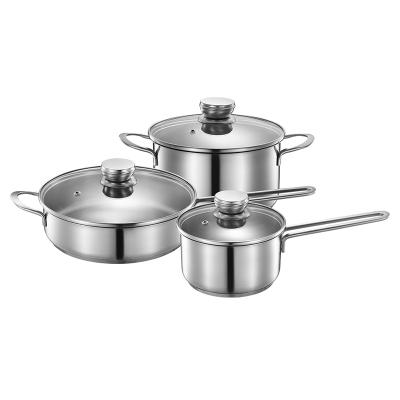 China Viable High Quality Cookware 16-24CM Milk Pot Soup Pot Frying Pan Stainless Steel for sale