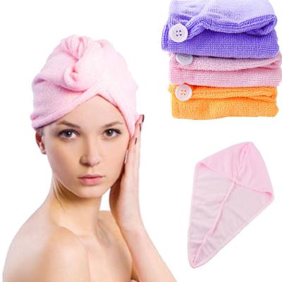 China New Fashion 60*22cm Microfiber Absorbent Magic Quick Dry Hair Cap Dry Hair Hat Dry Hair for sale