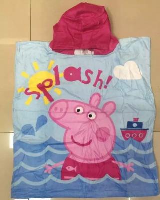 China Summer Baby Bathrobe Children Beach Cloak Hooded Towel Bathrobe Towel for sale