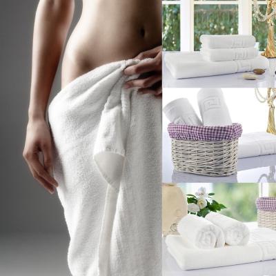 China 70*140cm(27''*55'') Cotton White Luxury Hotel & Spa & Salon & Home Bath Towel  Face Towel for sale