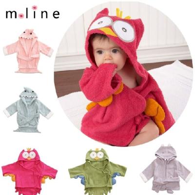 China New Hooded Animal modeling Baby Bathrobe/Cartoon Baby Towel/Character kids bath robe for sale